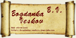 Bogdanka Veskov vizit kartica